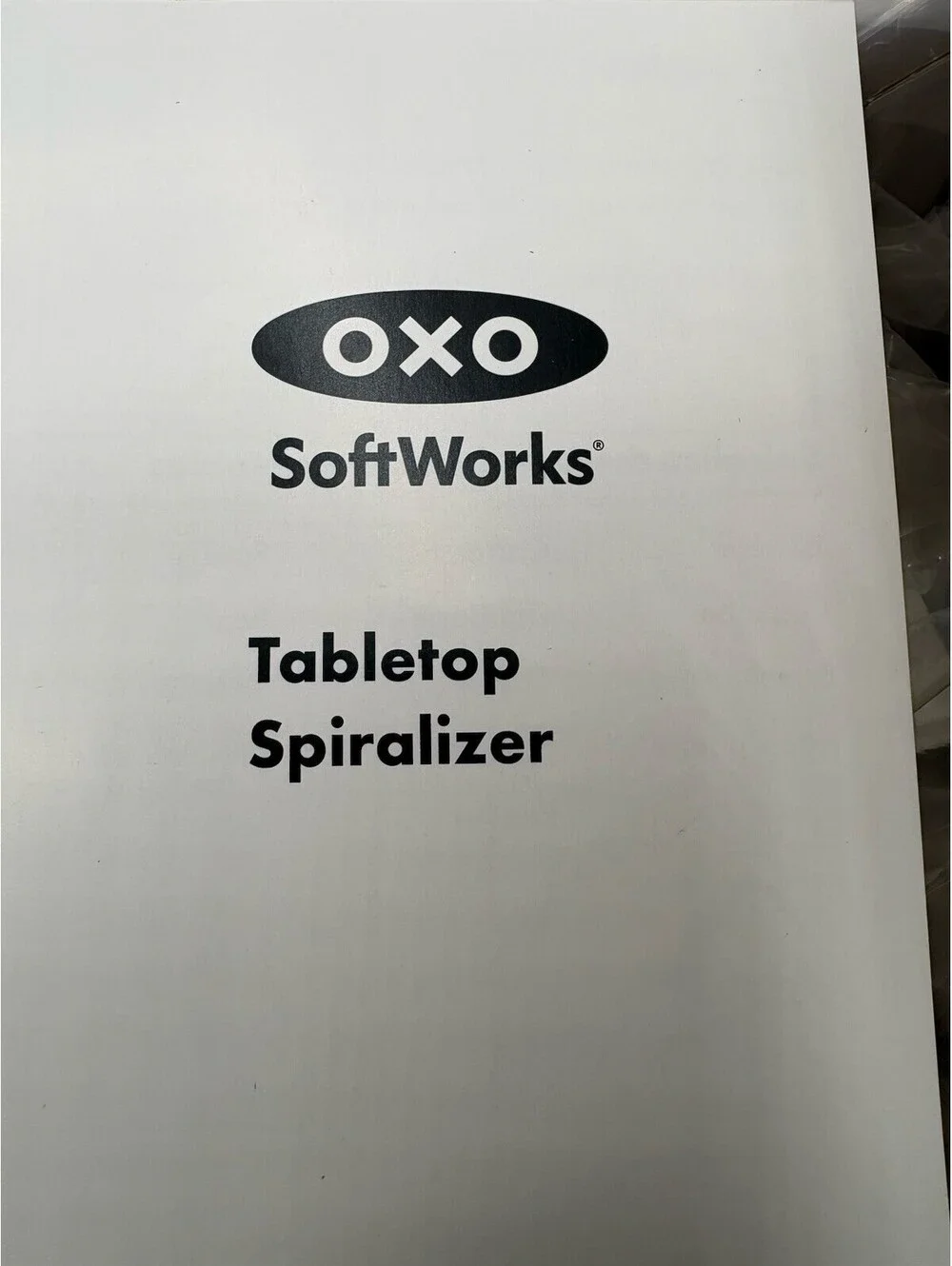 OXO SoftWorks Tabletop Manual Spiralizer Blades Storage Manual Recipe Book NIB